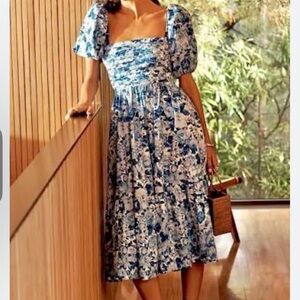 Abercrombie Emerson Blue Midi Dress